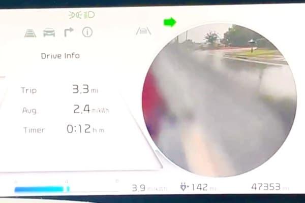 Camera giám sát điểm mù trên xe điện Kia mất tác dụng khi gặp mưa to